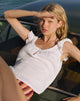 Imagen de Merisso Top con cuello redondo en blanco
