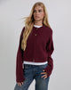 Imagen de Merril Collared Cardigan en Knit Wine
