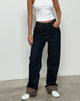 Imagen de Mid Rise Turn Up Straight Jeans en Indigo