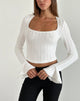 Imagen de Miley Flute Sleeve Top in Textured Ivory