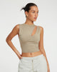IMAGEN DE Min Cutout Crop Top en London Fog