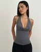Imagen de Minova Top en Cupro Diamante Gris Oscuro