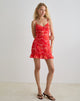 Imagen de Mireya Mini Dress in Paisley Chiffon Red