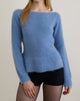 Imagen de Mizuki Top Bardot de Punto Azul Polvo