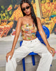 imagen de MOTEL X BARBARA Shae Bandeau Top in 90's Tropical Collage