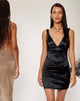 Imagen de Ephy Mini Dress in Satin Negro
