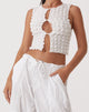 imagen de MOTEL X OLIVIA NEILL Nolan Cutout Top en Bubble Jersey True White