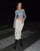 imagen de MOTEL X JACQUIE Nagya Top de manga larga en Lumen Mesh Azul