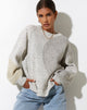 imagen de Namari Jumper en Splodge Abstracto Beige, Violeta y Oliva