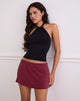 Imagen de Namya Mini Skort en Cupro Borgoña