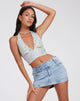 Imagen de Nanda Crop Top en Floral Pastel Lavado