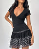Imagen de Navya Wrap Mini Dress in Basic Polka Negro