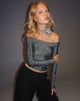 Imagen de Naysila Bardot Top en Negro Shimmer