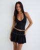 Imagen de Nefety Falda con tachuelas en Jersey Negra