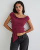 Imagen de Neida Drape Top en Cupro Borgoña