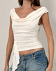 Imagen de Neida Drape Top en Cupro Crema