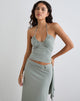 Imagen de Nina Beaded Halter Top en London Fog