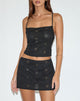Imagen de Olsa Minifalda Flower Broderie Negra