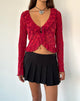 Imagen del cárdigan Noemi de Red Grunge Floral Flock