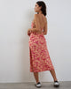 Imagen de Nosita Vestido Midi en Cantaloupe Wild Dark Flower