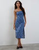 Imagen del vestido Nosita Midi en azul retro