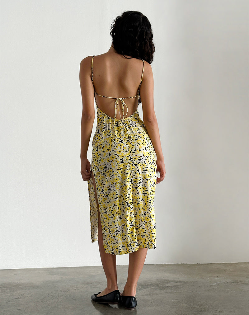 Vestido Nosita Midi en Amarillo Girasol Pop