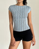 Imagen de Nova Top en Jersey a rayas azul y negro