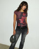 Imagen de Nova Top en Digi Flower Rojo