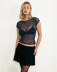 Imagen de Nova Top en Heart Flock Azul Marino y Amarillo