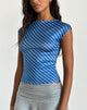 Imagen de Nova Slinky Top en raya diagonal azul
