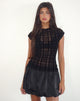 Imagen de Nova Top en Tonal Check Flock Negro
