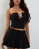 Imagen de Novanto Bandeau Top Negro con Lazos Rosas