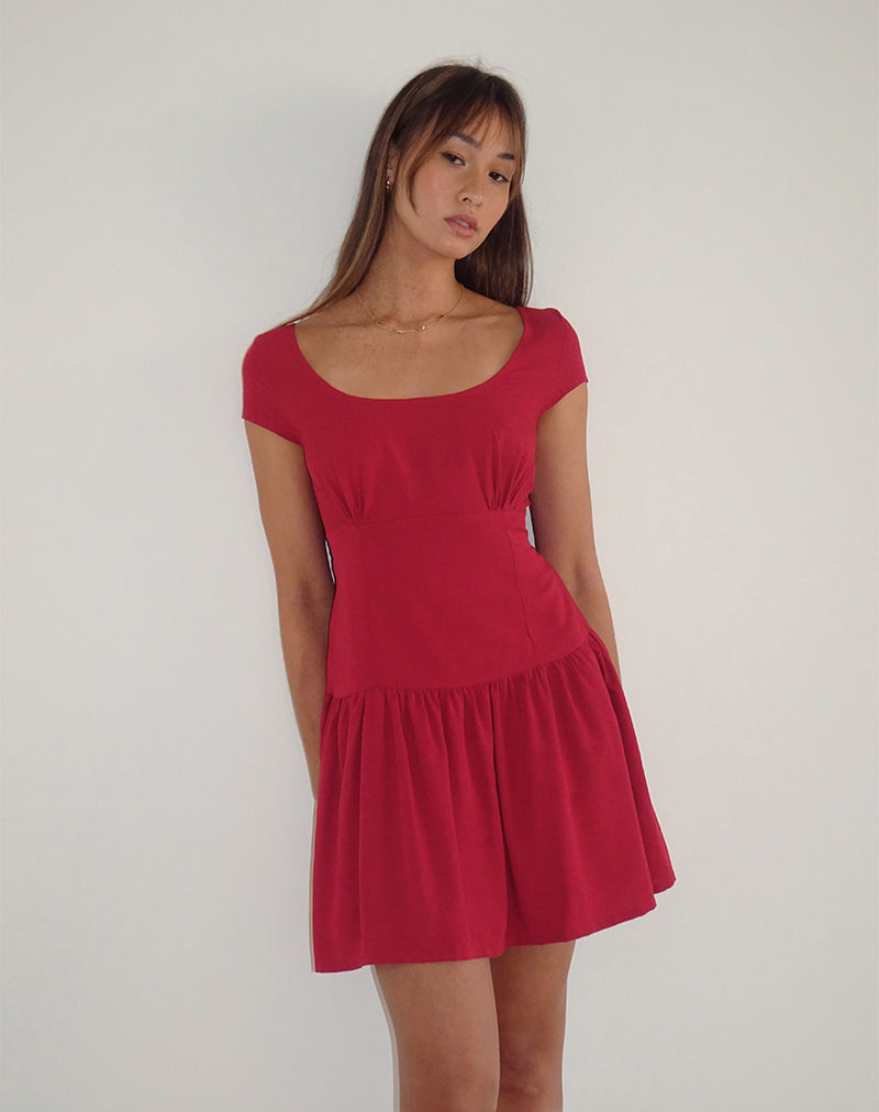 Mini Vestido Ohayo en Rojo Adrenalina