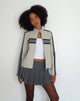 Imagen de MOTEL X JACQUIE Oliver Chaqueta con cremallera en PU gris con raya gris oscuro