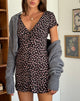Imagen de Omoni Mini Dress in Red Rose Ditsy Black