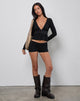 Imagen de Ophay Top en Jersey Negro con Tachuelas