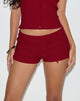 Imagen de Lija Tie Belt Shorts in Tailoring Red