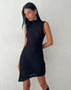 Imagen de Ottilie Minivestido asimétrico texturizado en negro