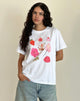 Imagen de Oversized Basic Tee in White Cuties