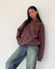 Imagen de Oversize Hoodie in Deep Mahogany with Motel Scribble Embroidery