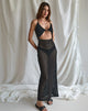 Imagen de Palmira Vestido midi con corte central en negro