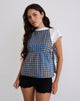 Imagen de Palsi Tie Side Top en Azul Tartán Medio