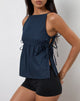 Imagen de Palsi Tie Side Vest Top en Azul Marino