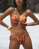 Imagen de la braguita de bikini Leyna en Peach Hibiscus