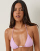 Imagen del sujetador de bikini Pami lila con abalorios