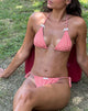 Imagen del sujetador de bikini Pami de guinga roja con lazos
