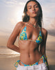 Imagen del sujetador de bikini Pami Floral Acuarela Azul