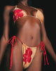 Imagen de la braguita de bikini Leyna en flor naranja