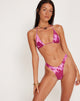 Imagen de braguita de bikini Fardia en rosa floral abstracto