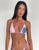 Imagen del sujetador de bikini Pami en flor de acuarela rosa y azul